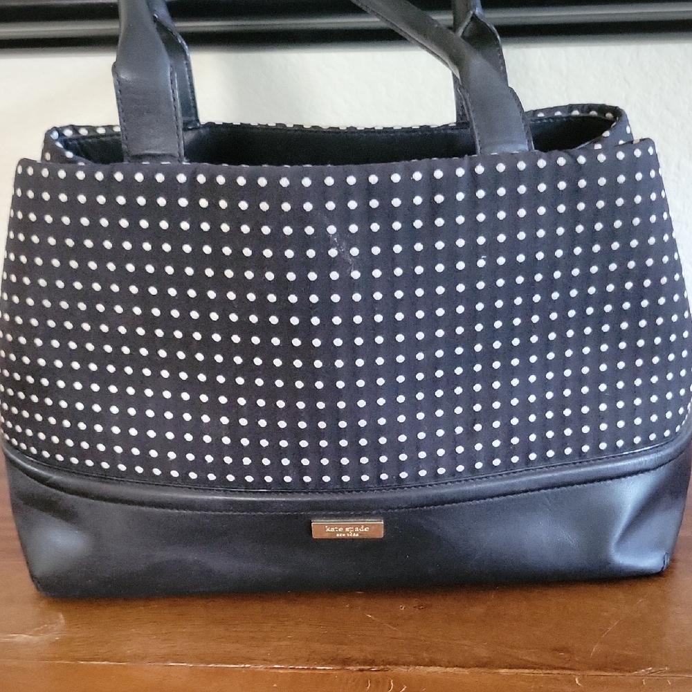 Kate Spade Black and White Polka Dot Tote